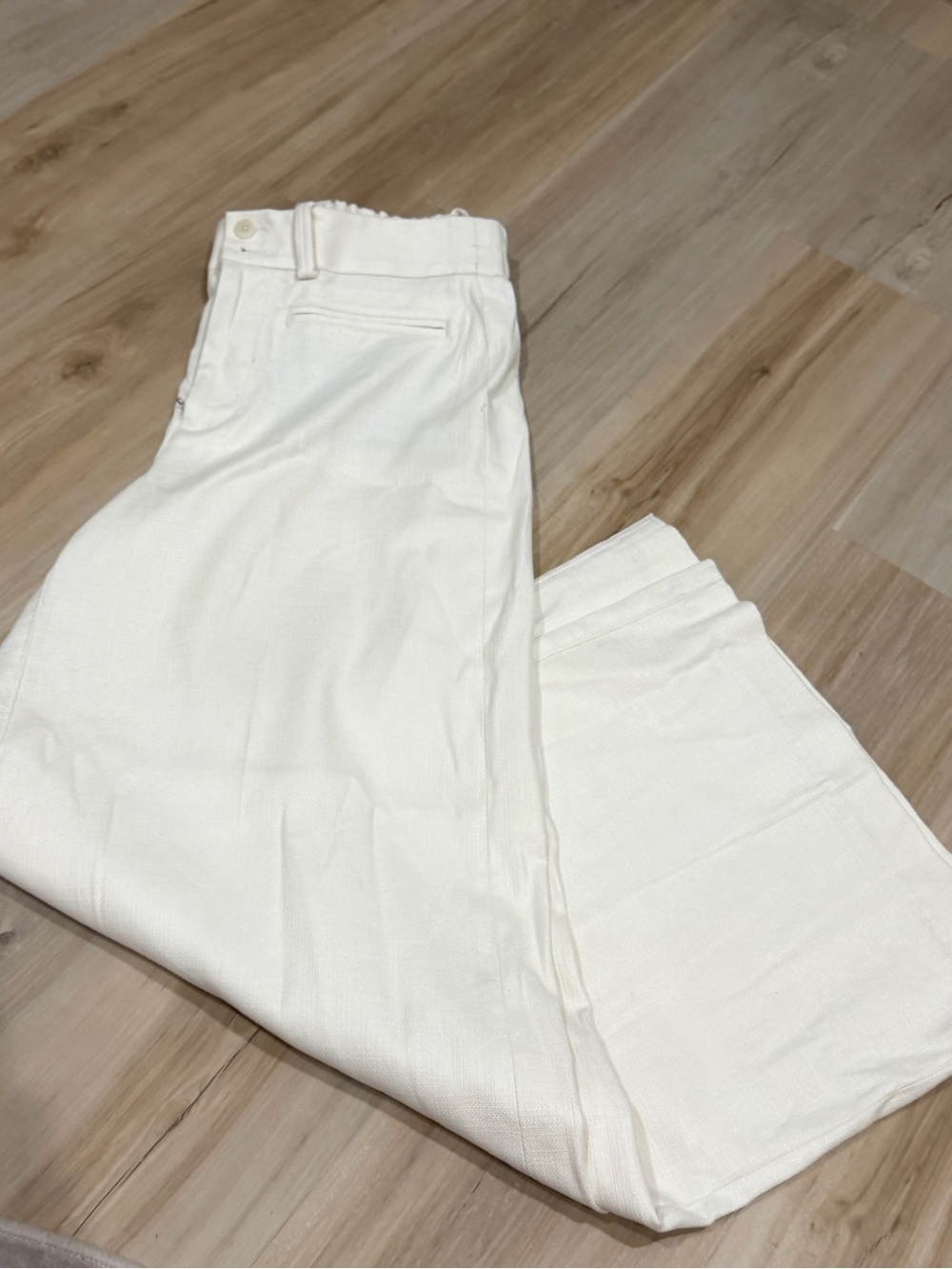 SPANX Women's Off-White Straight-Leg Chinos